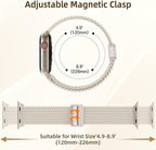 Braided Stretchy Bands Compatible with Apple Watch Bands 40mm 44mm 38mm 41mm 42mm 45mm 46mm 49mm Women Men, Soft Nylon Sport Strap with Magnetic Clasp for iWatch Series 11 10 9 8 SE 7 6 5 4 3 2 Ultra - Image 5