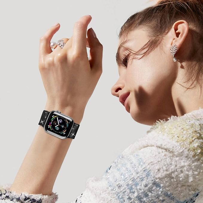 Stretchy Nylon Solo Loop Bands Compatible with Apple Watch 38mm 40mm 41mm 42mm 44mm 45mm 46mm 49mm Ultra 2 iWatch Series 11 10 9 8 7 SE 6 5 4 3 2 1 Strap,Sport Elastic Braided Women Men - Image 5