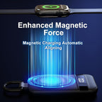 Portable Charger for Apple Watch, 2500mAh & Digital Display – Magnetic Fast Charging iWatch Charger for Travel – for Apple Watch Series - Image 4