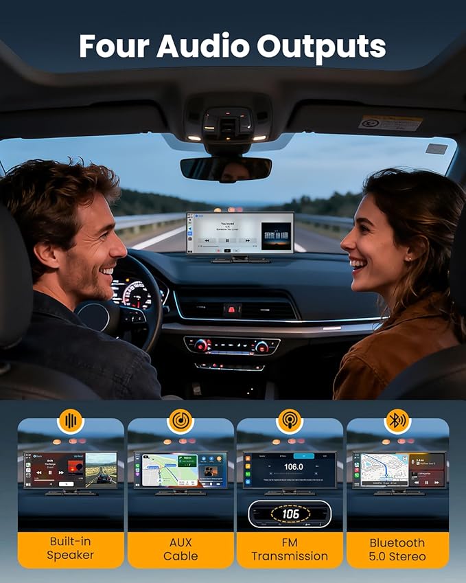 Largest 11.5"Wireless CarPlay Screen for Car,Portable A-pple Car Play & Android Auto,HD Touchscreen with 4K Dash Cam,Backup Camera,Bluetooth, Navigation,Voice Control,GPS,Mirror Link, for All Vehicles - Image 7