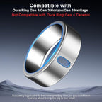 3 Pack Cover Compatible with Oura Ring Gen 4/Oura Ring Gen 3 Horizon/Heritage, Support Charging with Cover on, Anti-Scratch TPU Protector for Men Women (Size 12, Silver*3) - Image 2
