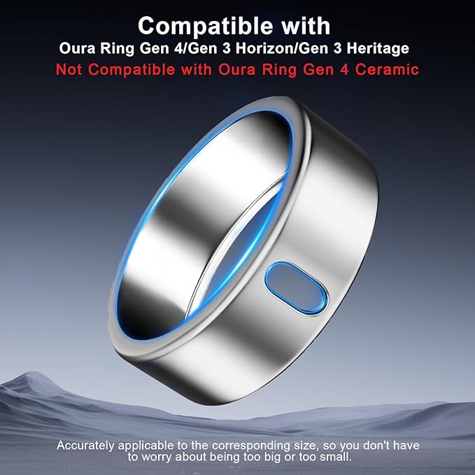 3 Pack Cover Compatible with Oura Ring Gen 4/Oura Ring Gen 3 Horizon/Heritage, Support Charging with Cover on, Anti-Scratch TPU Protector for Men Women (Silver*3, Size 6) - Image 2
