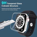 [2 Pack] Tempered Glass Screen Protector 40mm Compatible for Apple Watch Series 6/5/4/ SE 3, EWUONU Full Coverage Waterproof 3D Curved Edge Anti-Scratch Bubble Free HD Clear Screen Film for iWatch Accessories(40mm) - Image 3