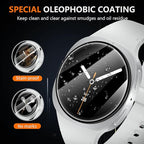 Suoman 2-Pack for Samsung Galaxy Watch 8 40mm Privacy Screen Protector,[Anti peeping] 9H Hardness Tempered Glass Protective Film +Positioning installation - Image 5