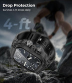 Goton IP68 Waterproof Rugged Band for Apple Watch 46mm/45mm/44mm with Case build-in Screen Protector – Heavy Duty Sport Strap Compatible with iWatch Series 11/10/9/8/7/6/5/4/SE - Image 5