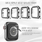 Recoppa Compatible for Apple Watch Case with Screen Protector for Apple Watch 44mm Series 6/5/4/SE, Bling Crystal Diamond Rhinestone Ultra-Thin Bumper Full Cover Protective Case for Women Girls iWatch - Image 2