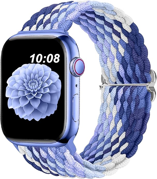 DOBSTFY Compatible with Apple Watch Band 38mm 40mm 41mm 42mm 44mm 45mm 46mm 49mm for Women Men,Stretchy Braided Apple Watch Strap for iWatch Series 10/9/8/7/6/5/4/3/2/1/SE/Ultra/Ultra 2 by DOBSTFY