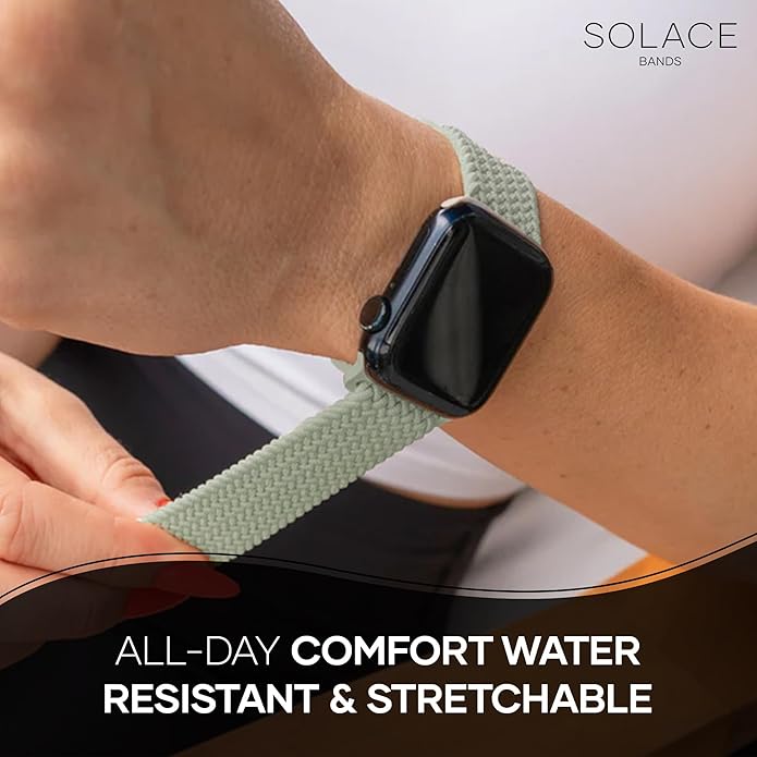 Solace Bands Imperium Adapt Wide Adjustable Nylon Braided Watch Band - Compatible with All Apple Watches - Solace Apple Watch Bands for Women & Men - Smart Watches Band Series 11-1, Ultra, SE - Image 4