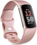AK Sport Band Compatible with Fitbit Charge Bands, Classic Soft Replacement Straps Wristbands for Fitbit Fitness Tracker (Rose Gold, Large) by AK