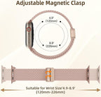 Braided Stretchy Bands Compatible with Apple Watch Bands 40mm 44mm 38mm 41mm 42mm 45mm 46mm 49mm Women Men, Soft Nylon Sport Strap with Magnetic Clasp for iWatch Series 11 10 9 8 SE 7 6 5 4 3 2 Ultra - Image 5