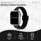Solace Bands Imperium Adapt Wide Adjustable Nylon Braided Watch Band - Compatible with All Apple Watches - Solace Apple Watch Bands for Women & Men - Smart Watches Band Series 11-1, Ultra, SE - Image 9