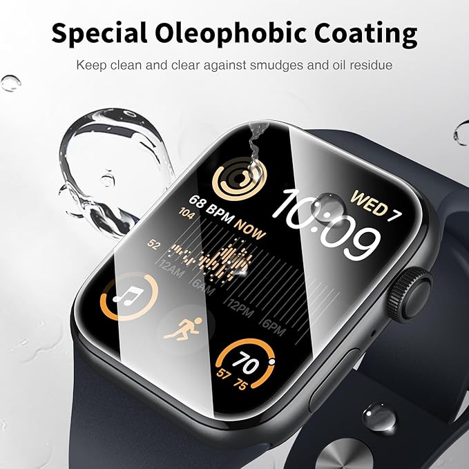 LK 6 Pack Apple Watch Screen Protector 44mm SE (2023) Series 6/5/4 [Flexible TPU Not Glass] Self-Healing, Max Coverage, Bubble Free, HD Clear Screen Protector for iWatch 44mm, Anti-Scratch - Image 4