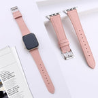 Soft French Goatskin Women Slim Leather Watch Band Compatible with Apple Watch 38mm 40mm 41mm 42mm 44mm 45mm 46mm 49mm, Thin Leather Strap Replacement for iWatch Series Ultra SE 10 9 8 7 6 5 4 3 2 1 - Image 4