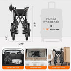 Electric Wheelchair, Foldable Wheelchair for Adults, 500W Motorized Wheelchair with 15+ Long Travel Range, All Terrain Portable Electric Wheelchair for Seniors Support 350LB - Image 5