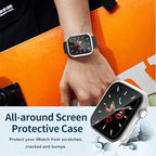 Waterproof Case for Apple Watch Series 3/2/1 42mm, Built-in Screen Protector with Tempered Glass [Touch Sensitive] Cover for iWatch S3/S2/S1 Accessories 42mm, Clear - Image 3