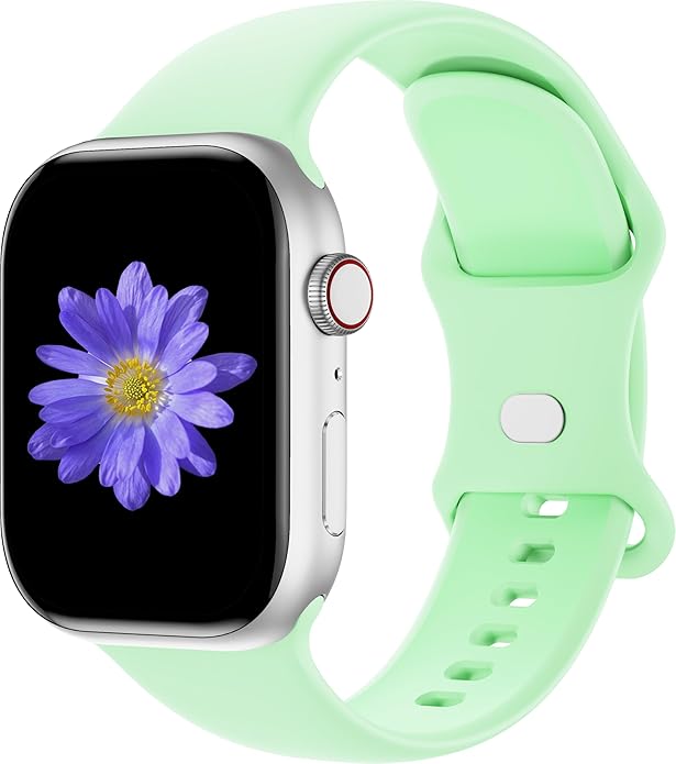 Sport Bands Compatible with Apple Watch 42mm 44mm 45mm 46mm 41mm 38mm 40mm 49mm for Women Men, Soft Silicone Strap for iWatch Wristband Series Ultra SE 11 10 9 8 7 6 5 4 3 2 1 by Cindgress