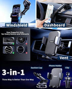 RayLink NO.1 Best Phone Holders for Your Car Ultimate Military-Grade Windshield Dashboard Vent【Upgraded Suction & Clip】 Cell Phone Mount with Patent & Safety Certs for iPhone 17 Pro Max 16 15 Samsung - Image 6