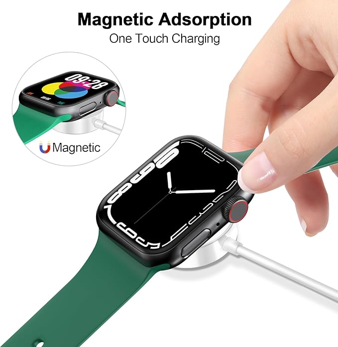   Magnetic Charging Cable for Apple Watch Charger,[USB C Port] Wireless Charging Cable Compatible with iWatch Series Ultra/10/9/8/7/6/SE/SE2/5/4/3/2[3.3FT/1M],White - Image 4