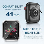 Waterproof Case for Apple Watch Series 9 Series 7 8 41mm, Built-in Screen Protector with Tempered Glass [Touch Sensitive] Cover for iWatch S9/S8/S7 Accessories 41mm, Clear - Image 2