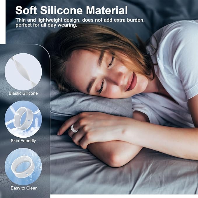 8 Pack Ring Cover Compatible with Oura Ring Gen 4/4 Ceramic, Oura Ring Gen 3 Horizon/Heritage, Support Charging with Cover on, Anti-Scratch Elastic Silicone Ring Protector for Men Women Working Out - Image 5