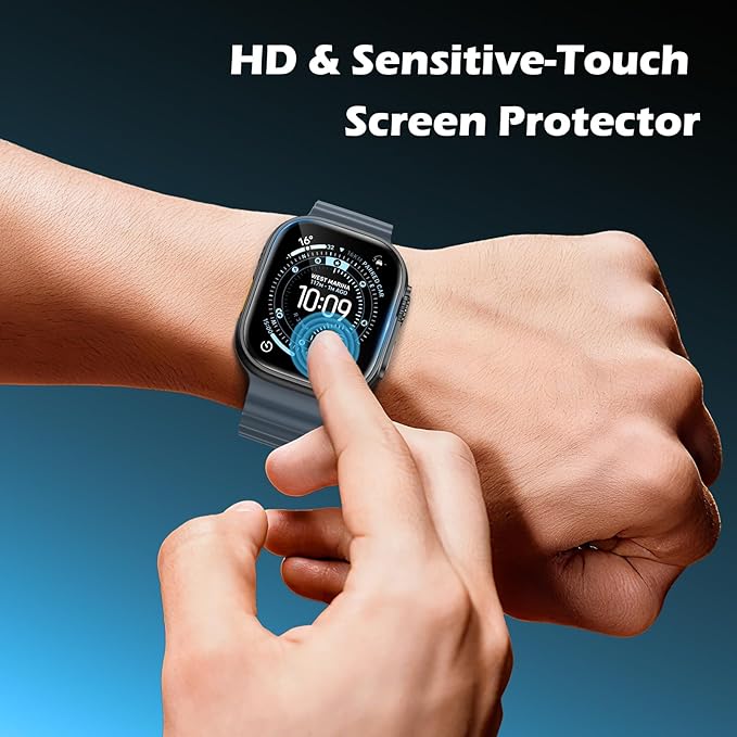 JULK 6-Pack for Apple Watch Ultra 3 Screen Protector, Flexible Film Non-Bubbles Soft TPU Face Screen Protector for iWatch Ultra-3(2025)/Ultra-2/Ultra 49mm, Touch Sensitive, HD Transparent - Image 5