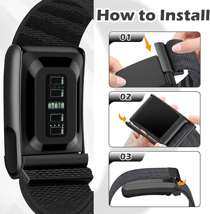 3 Packs Stretchy Bicep Straps Compatible with Whoop 5.0/4.0/3.0 Bands, Sport Nylon Adjustable Replacement Arm/Ankle Band for Whoop 5.0 MG/One/Peak/Life Durable Breathable Wearable Health Fitness Activity Tracker - Image 3