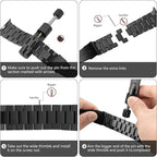 Lerobo Compatible with Apple Watch Band 44mm 42mm 40mm 38mm 41mm 45mm 46m 49mm, Solid Stainless Steel Metal Band with 2 Pack Protective Cover Case for iWtach Series 11 10 9 8 7 6 5 4 3 SE Ultra Men Women - Image 9