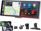 11.26 Inch HD Touchscreen Car Display, Wireless CarPlay/Android Auto Screen for Car, Navigation System with 4K Dash Cam, Backup Camera, 64GB Memory, Voice Control by CranedenAndroidRadio