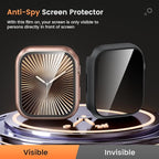 Goton Waterproof Privacy Case for Apple Watch Screen Protector, Anti-Spy Tempered Glass Film iWatch Cover Hard PC Case Bumper for Apple Watch Series 11/10, 46mm RosegoldBlack - Image 4