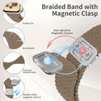 3 Pack Slim Braided Stretchy Bands Compatible with Apple Watch Band 38mm 40mm 41mm 42mm 44mm 45mm 46mm 49mm Women Men, Thin Nylon Magnetic Strap Bands for iWatch Series 10/9/8/7/6/5/4/3/2/1/SE Ultra - Image 4