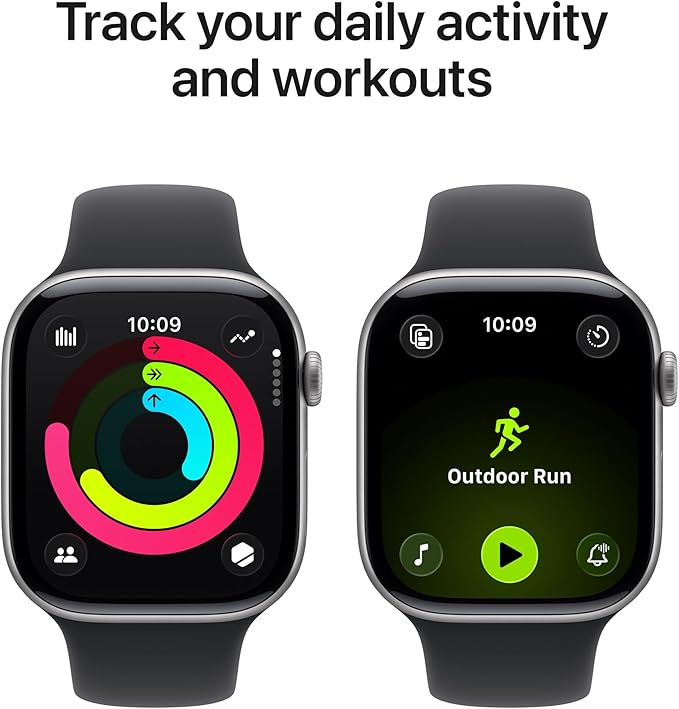 Apple Watch Series 11 [GPS 46mm] Smartwatch with Space Grey Aluminium Case with Black Sport Band - M/L. Sleep Score, Fitness Tracker, Health Monitoring with AppleCare+ (2 Years) - Image 3