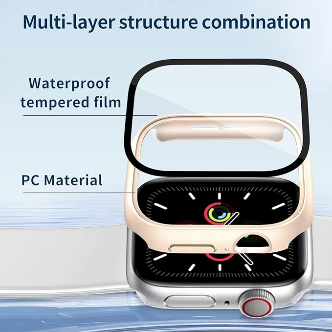 Waterproof Case for Apple Watch Series 3/2/1 42mm, Built-in Screen Protector with Tempered Glass [Touch Sensitive] Cover for iWatch S3/S2/S1 Accessories 42mm, Rose Gold - Image 7