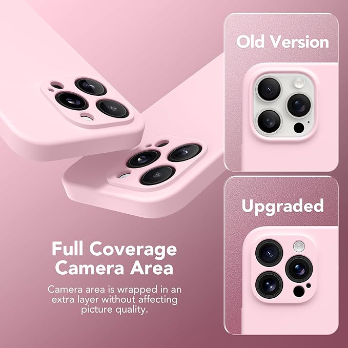 Magnetic for iPhone 14 Pro Case, Compatible with MagSafe, [Full Camera Protection][Screen Protector] Silicone Shockproof Protective Phone Case for iPhone 14 Pro 6.1", Chalk Pink - Image 5