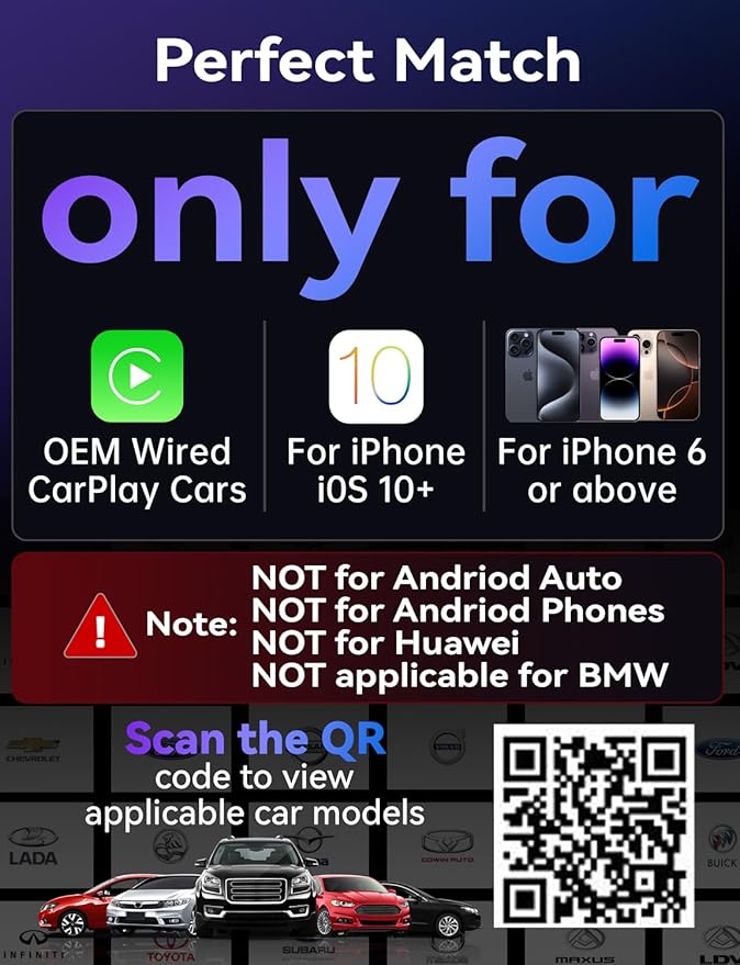 Carplay Wireless Adapter for iPhone, Mavlou 2026 Latest Upgrade Carplay Dongle, Stable Fast Convert Wired to Wireless CarPlay, Plug & Play OTA Upgrade, for iPhone iOS 10+ & Cars with Wired CarPlay - Image 5