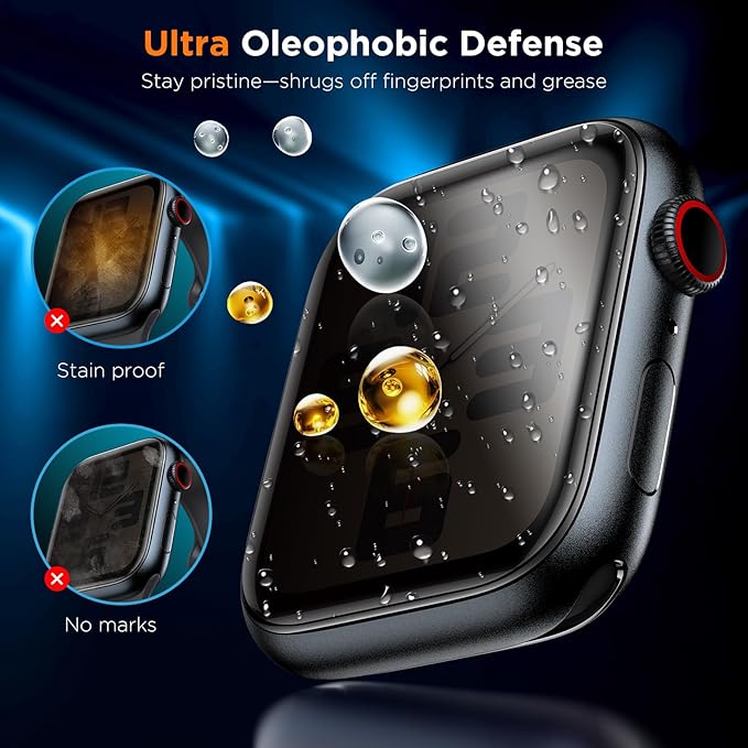 LK 4 Pack for Apple Watch Screen Protector 40mm Privacy, [Anti-Spy] Upgrade Soft TPU Film Apple Watch 40mm Screen Protector Series 6/5/4/SE, 3D Full Coverage, HD Ultra-thin Touch Sensitvie - Image 5