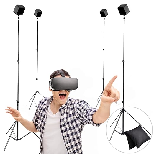 Skywin VR Tripod Stand, Base Station Mount (4 Stands), Compatible with Steam VR Base Station 2.0 for Sensor Stand and Oculus Rift Constellation (Black) by Skywin
