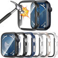 [6 Pack] Case for Apple Watch Series 11/10 42mm Screen Protector with Ultra-Thin Tempered Glass, Full Coverage Anti-Scratch Hard Face Cover for iWatch 42 mm by HAANILKYI