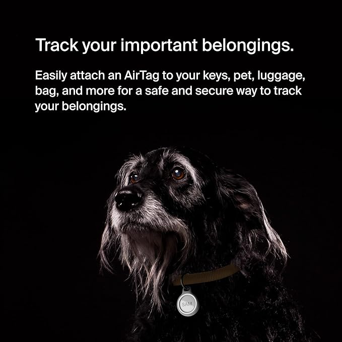Belkin Apple AirTag Reflective Secure Holder w/Key Ring, Scratch-Resistant Case w/Raised Edges - Protective AirTag Keychain Accessory for Keys, Child Tracking Device, Pets - Grayscale (4-Pack) - Image 6