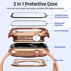 Goton 2 in 1 Waterproof Case for Apple Watch Screen Protector Series 6/5/4, SE 3/2/1 40mm, 360 Protective Glass Face Cover Hard Bumper + Back Frame for iWatch Accessories 40 mm - Image 8