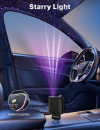 Starlight Retractable Car Charger with Retractable Cables, Starlight in Car Roof 4 in 1 Super Fast USB C Car Phone Charger, 2 USB Ports Starry Sky Adapter, Compatible with iPhone 17 16 15 14 13 12 - Image 4