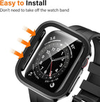 Amizee 2 Pack Compatible with Apple Watch Case 40mm Series 6/5/4/SE with Built-in Screen Protector, Hard PC Case Straight Edge Ultra Thin Anti-Scratch Protective Cover for iWatch 40mm (Black) - Image 3