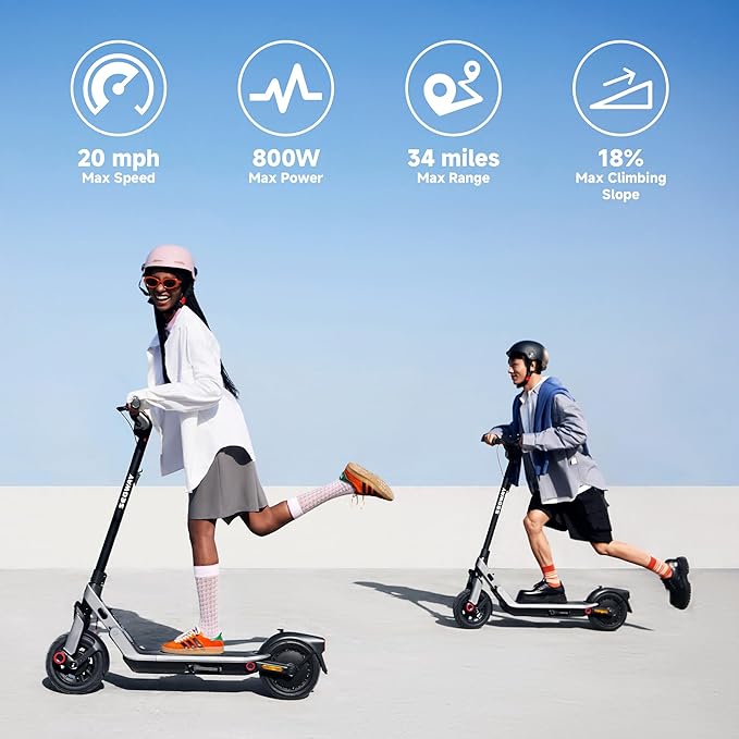 Segway Ninebot E2 Plus II/E2 Pro/E3 Pro Electric Scooter, 15.5–20 MPH, Long Range, Dual Elastomer Suspension (E3 Pro only), Foldable Adult Scooter, UL 2272 & 2271 Certified - Image 5