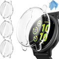 Fintie 3 Packs Screen Protector Case Compatible with Garmin Vivoactive 5, Soft TPU Plated Bumper Full Cover Protective Cases Scratch-Proof (Clear x 3) by Fintie