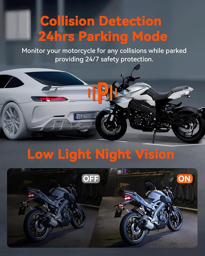 【Bundle: Vantrue F1 True 4K Motorcycle Camera + Vantrue 512GB microSD Card】 4K Motorcycle Front and Rear Camera, Parking Mode, Waterproof, Wi-Fi, Wide Angle, Enhanced Night Vision - Image 5