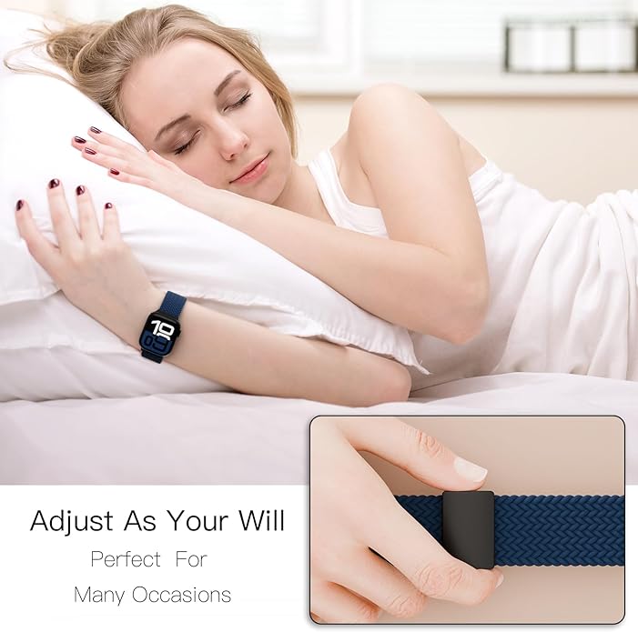 Magnetic Nylon Braided Band Compatible for Apple Watch Ultra2 Ultra 49mm 46mm 45mm 44mm 42mm 41mm 40mm 38mm Women Men ,Adjustable Elastic Sport Strap for iWatch Series10/9/8/7/6/5/4/3/2/1 SE - Image 3