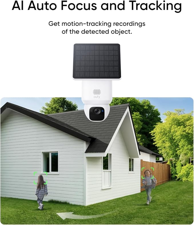 eufy Security SoloCam E30, 4-Cam Pack Kit, Security Cameras Wireless Outdoor, Solar Camera Outdoor Wireless, 360° Pan, AI Tracking, 2K Clarity, No Monthly Fee, Built-in Local Storage (Up to 16TB) - Image 3
