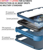 Diverbox for iPhone X Case/iPhone Xs Case [Shockproof] [Dropproof] [Tempered Glass Screen Protector ] Heavy Duty Protection Phone Case Cover for Apple iPhone X/XS (Blue) - Image 7