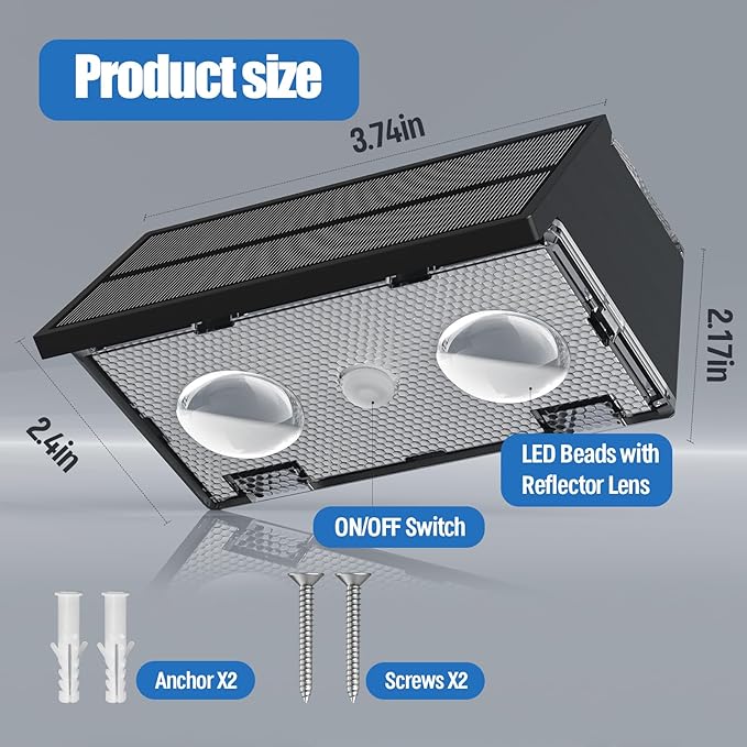 NIORSUN Solar Fence Lights,24 Pack Wall Lights Waterproof,Led Outdoor Lights 3000K/4500K/6000K+ RGB Up & Down Deck Light,Solar Powered Light for Backyard/Pool/Railing/Patio/Porch/Step Black - Image 2