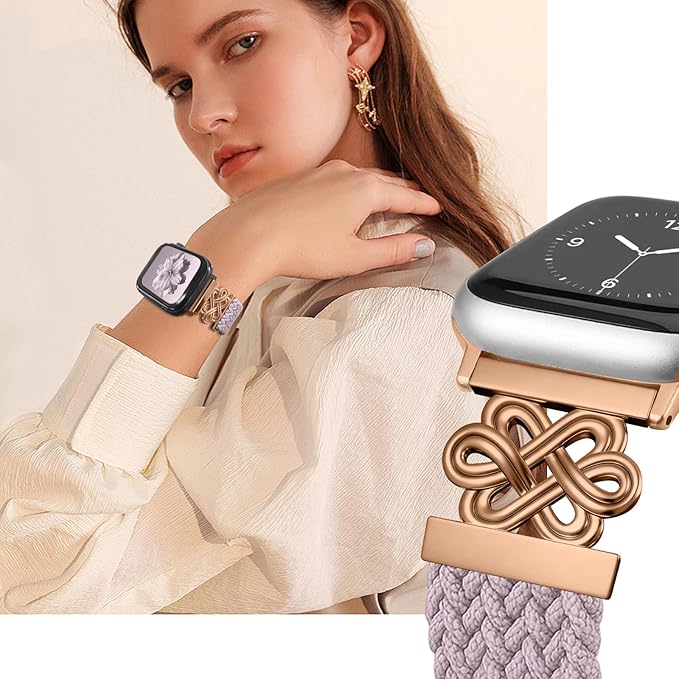 Braided Band Compatible with Apple Watch Bands 40mm 38mm 41mm 42mm 44mm 45mm 46mm 49mm, Magnetic Clasp Fabric Nylon Interlock Buckle Straps for iWatch Ultra Series 10/9/8/7/6/5/4/3/2/1/SE - Image 2