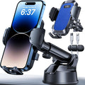 YRU [True Upgrade for Safety] Car Phone Holder Mount [Patent & Military-Grade] Dashboard Cell Phone Holder for Car Vent Windshield Phone Stand for iPhone 17 16 15 14 13 Pro Max Truck Samsung, Blue by YRU2026ProCarMount